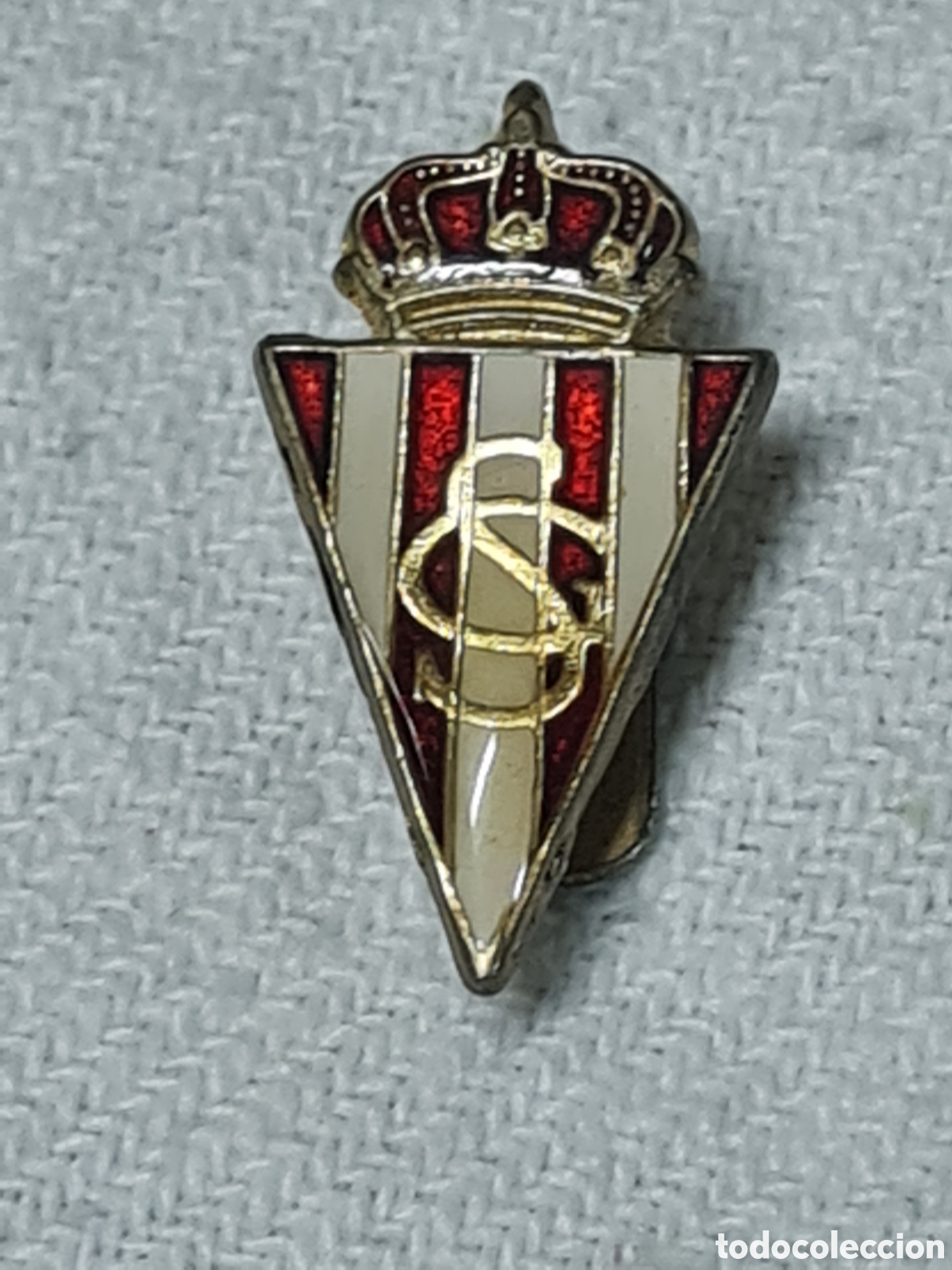 Coleccionismo deportivo: Antiguo pin de solapa Sporting de Gij&oacute;n - Foto 1