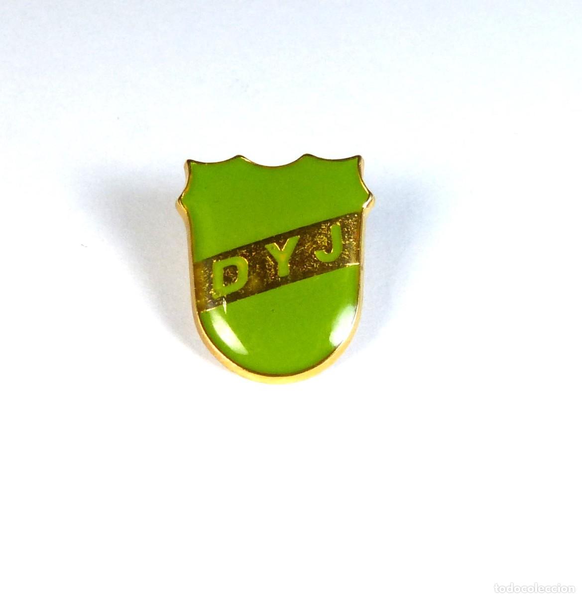 Collezionismo sportivo: 30 METAL PINS CA DEFENSA Y JUSTICIA ARGENTINA FUTBOL OLD LOGO A&Ntilde;OS'90 VITRIFICADO FOOTBALL BADGE R74