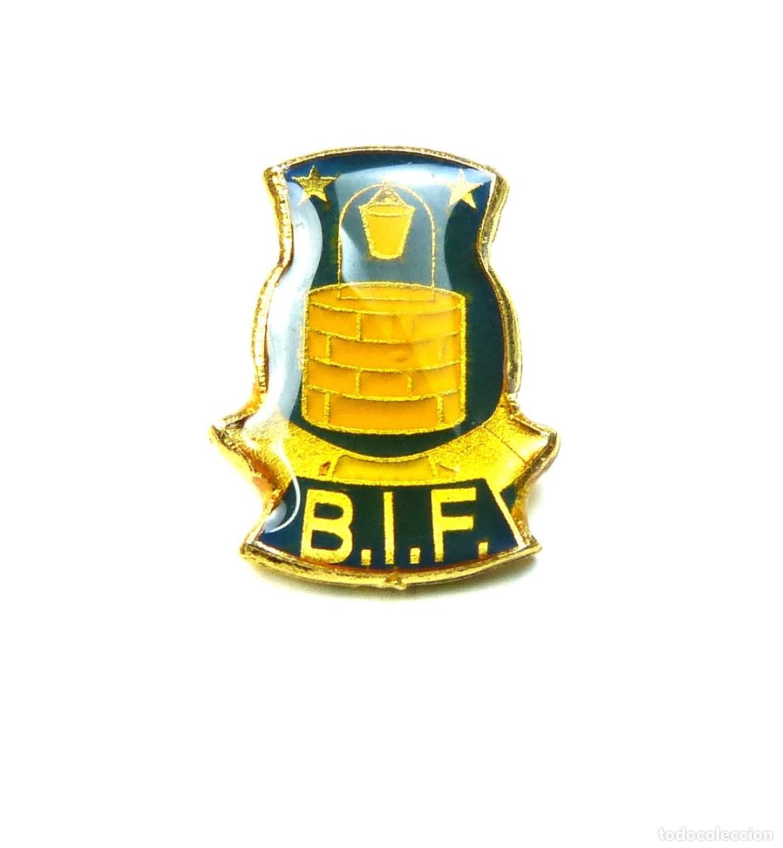 Collezionismo sportivo: 33 METAL PINS BRONDBY IF DINAMARCA DENMARK FUTBOL LOGO YEARS' 90 VITRIFICADO FOOTBALL BADGE R248R