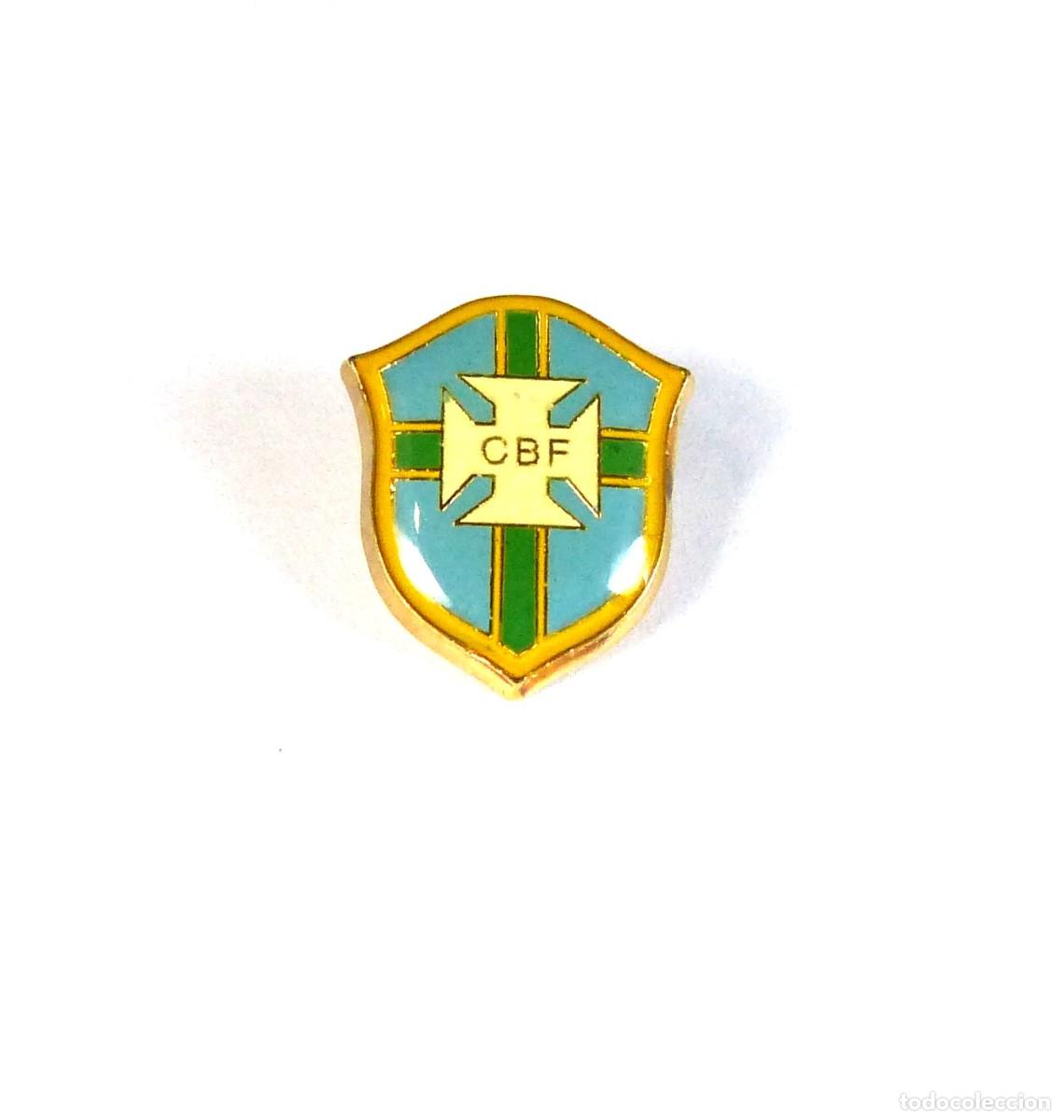 Collezionismo sportivo: 25 METAL PINS FF BRASIL CBF BRAZIL FEDERACION FUTEBOL LOGO YEARS' 90 FEDERATION FOOTBALL BADGE R44