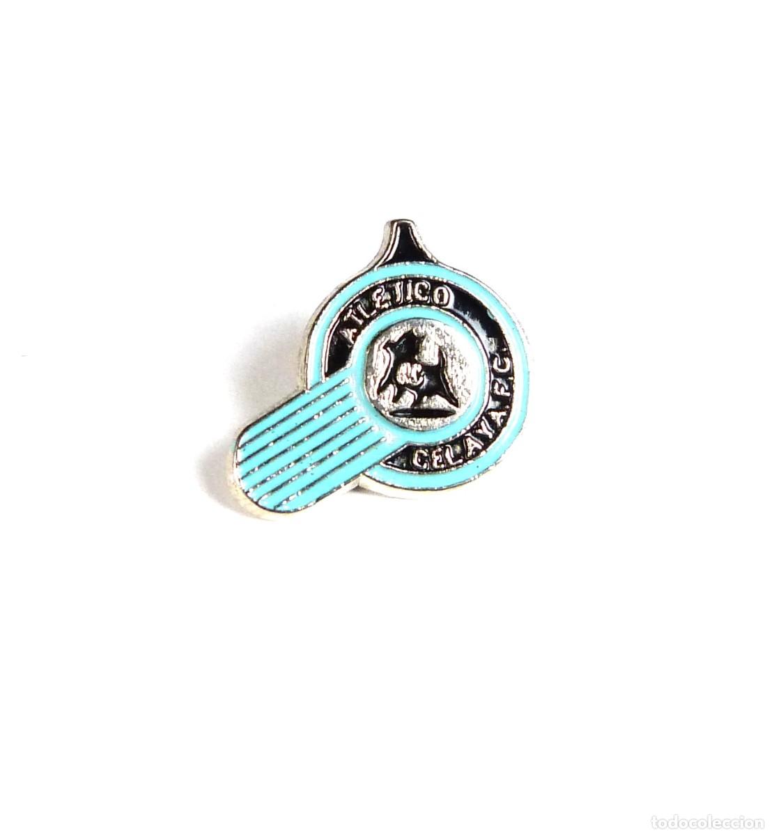 Sammelleidenschaft Sport: 48 METAL PINS ATLETICO CELAYA MEXICO GUANAJUATO FUTBOL OLD LOGO YEARS' 90 FOOTBALL BADGE R80R
