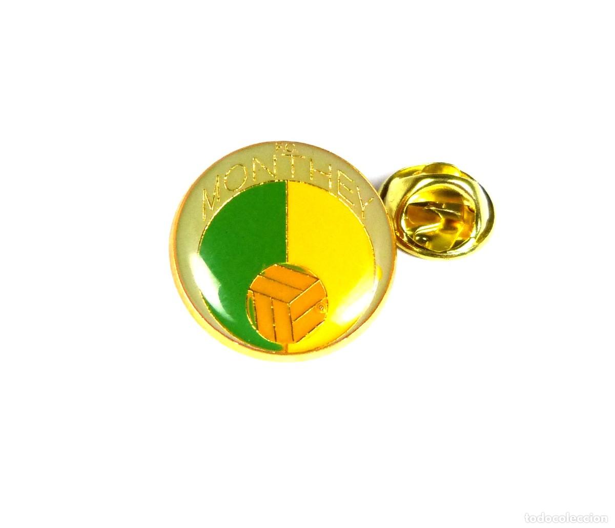 Sammelleidenschaft Sport: 24 METAL PINS FC MONTHEY SUIZA SUISSE SWISS SWITZERLAND FUTBOL LOGO YEARS' 90 FOOTBALL BADGE R63