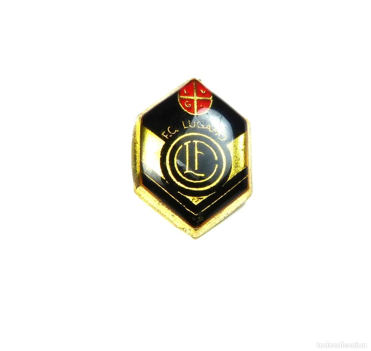 Sammelleidenschaft Sport: 30 METAL PINS FC LUGANO SUIZA SUISSE SWISS SWITZERLAND FUTBOL LOGO YEARS' 90 FOOTBALL BADGE R188