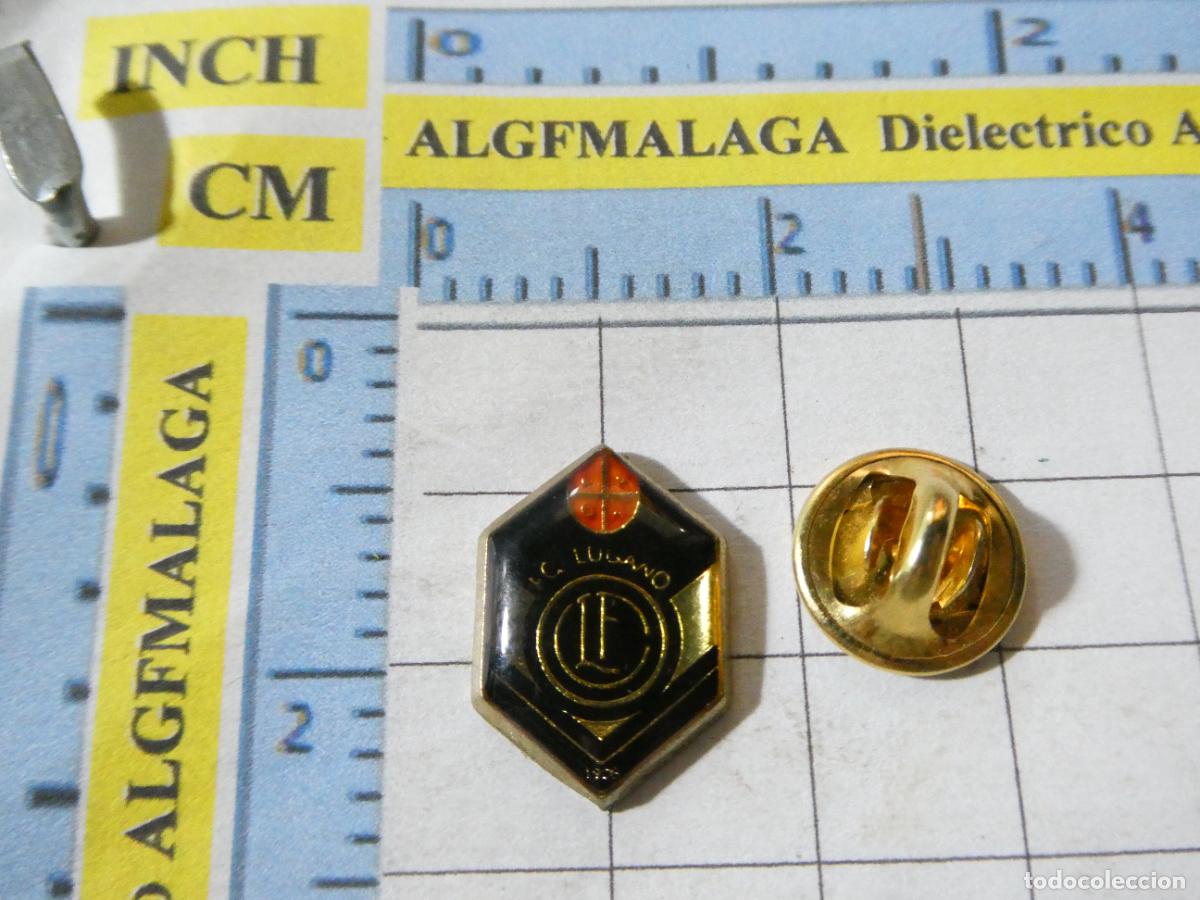 Collectionnisme sportif: PIN DE DEPORTES. F&Uacute;TBOL. FC LUGANO SUIZA. ESCUDO DEL EQUIPO