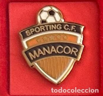Colecionismo desportivo: Pin de Futbol del Club Sporting Manacor CF Palma de Mallorca