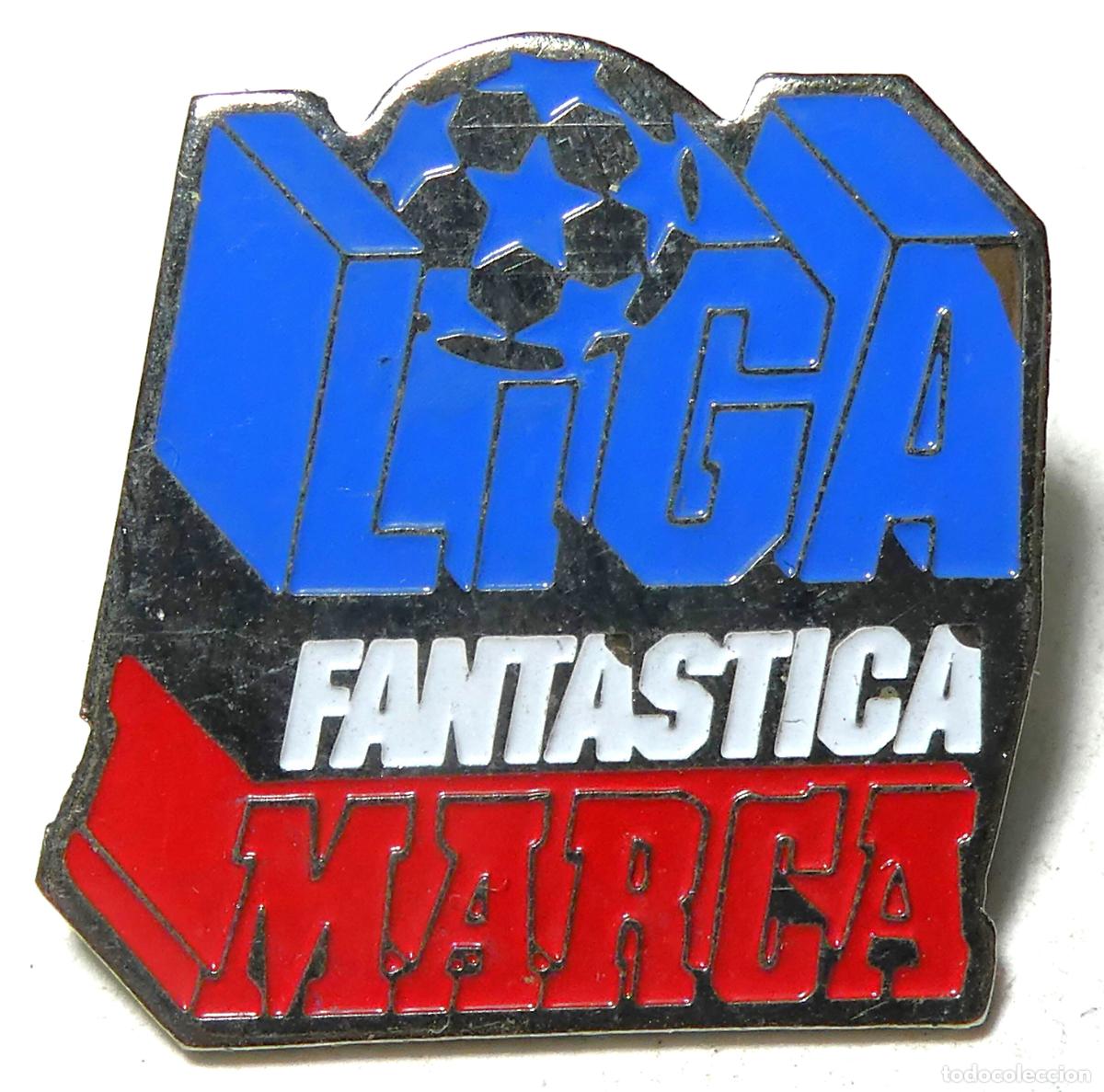 Colecionismo desportivo: Pin Liga Fant&aacute;stica Marca, de pincho