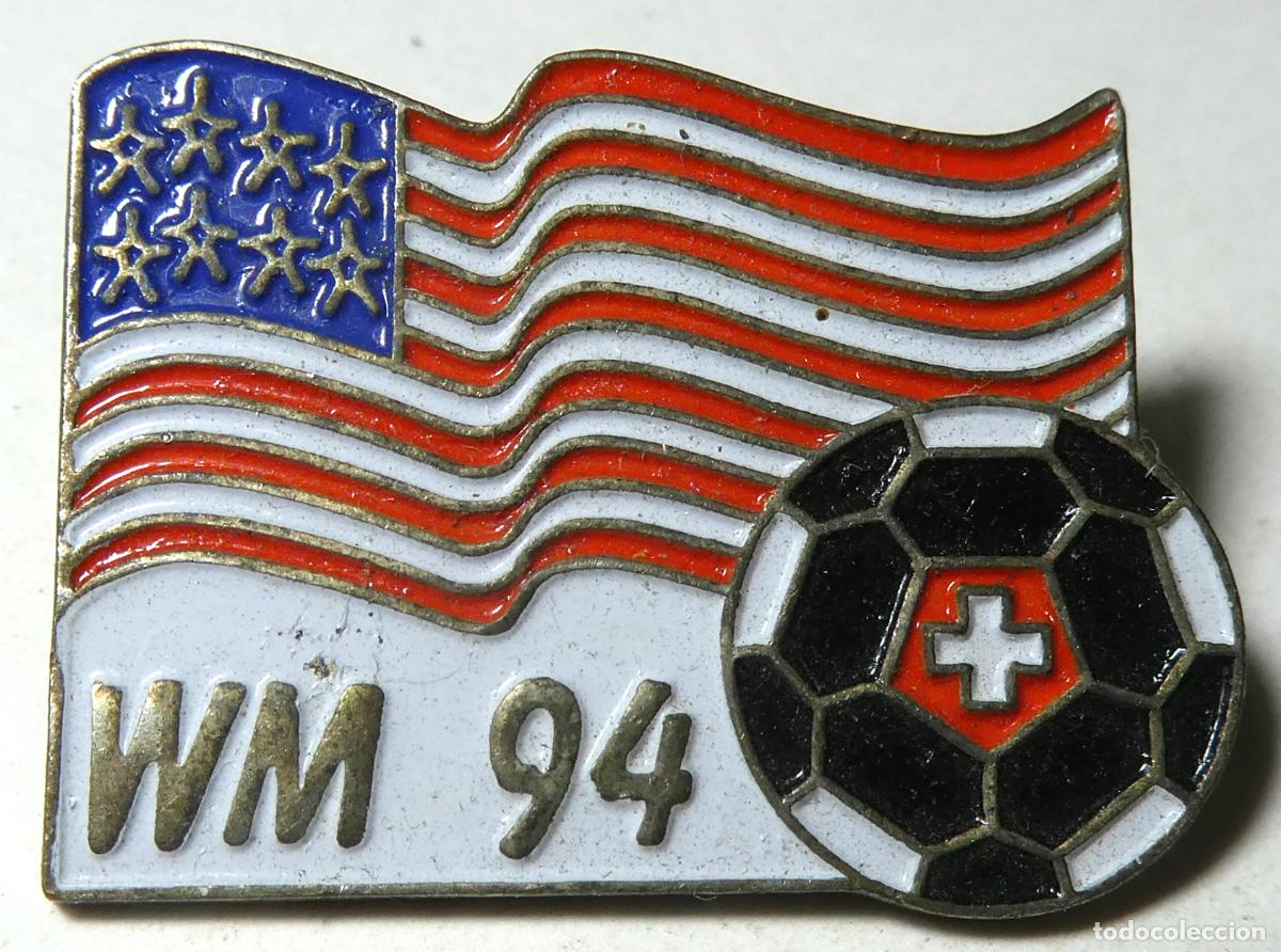 Collezionismo sportivo: Pin &rdquo;WM 94&rdquo; Copa Mundial de la FIFA 1994 Estados Unidos. ,cierre de mariposa