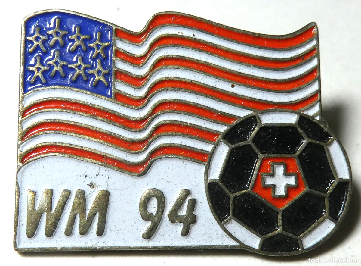Collezionismo sportivo: Pin &rdquo;WM 94&rdquo; Copa Mundial de la FIFA 1994 Estados Unidos. ,cierre de mariposa