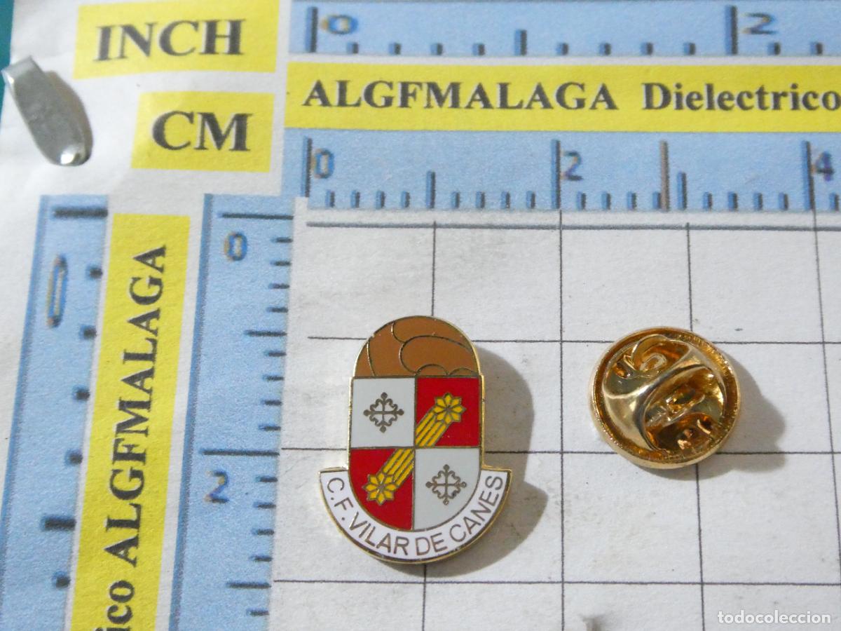 Collezionismo sportivo: PIN DE DEPORTES. F&Uacute;TBOL. CF VILAR DE CANES CASTELL&Oacute;N. ESCUDO DEL EQUIPO