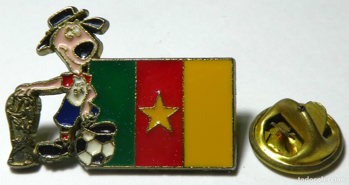 Sammelleidenschaft Sport: Pin Mundiales de Futbol en USA Estados Unidos 1994 selecci&oacute;n de Camer&uacute;n