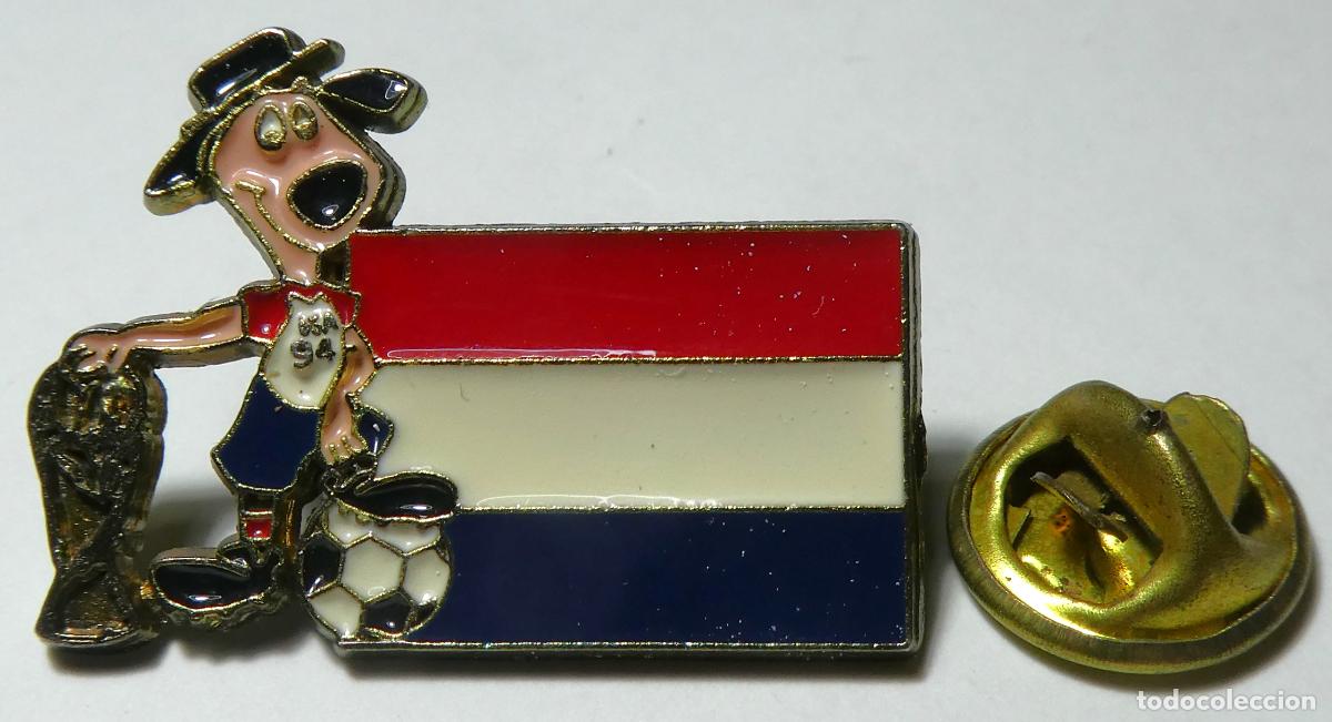 Sammelleidenschaft Sport: Pin Mundiales de Futbol en USA Estados Unidos 1994 selecci&oacute;n de Paises Bajos