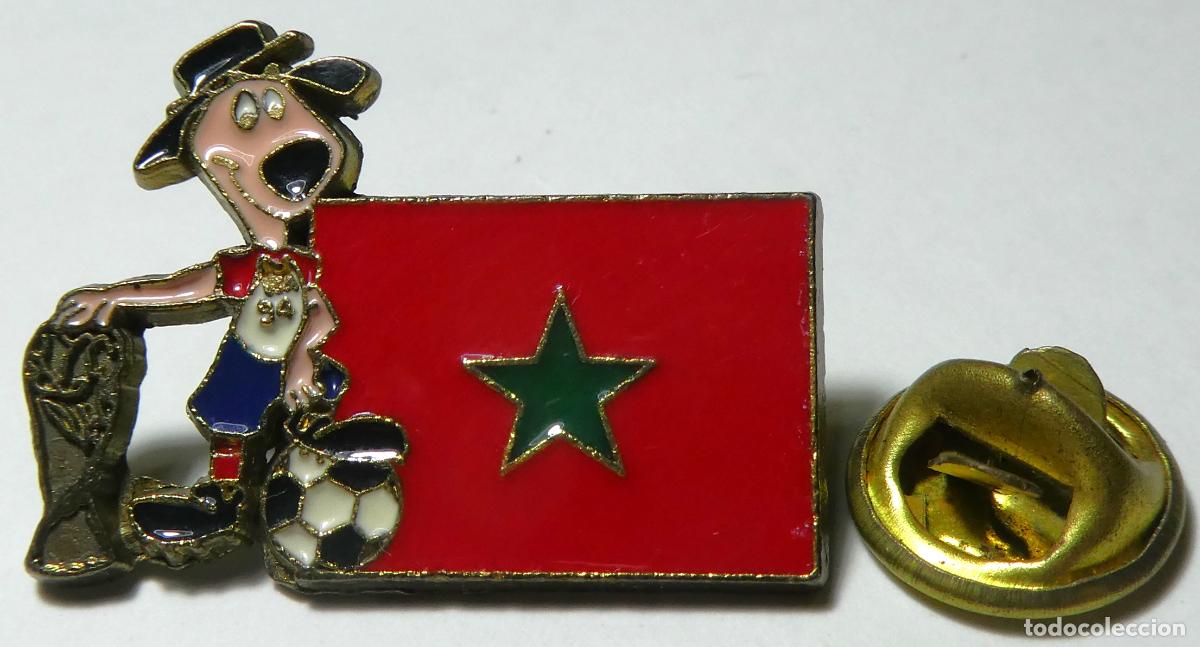 Sammelleidenschaft Sport: Pin Mundiales de Futbol en USA Estados Unidos 1994 selecci&oacute;n de Marruecos