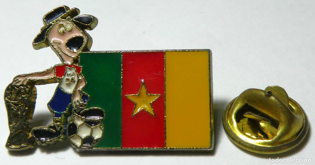 Sammelleidenschaft Sport: Pin Mundiales de Futbol en USA Estados Unidos 1994 selecci&oacute;n de Camer&uacute;n