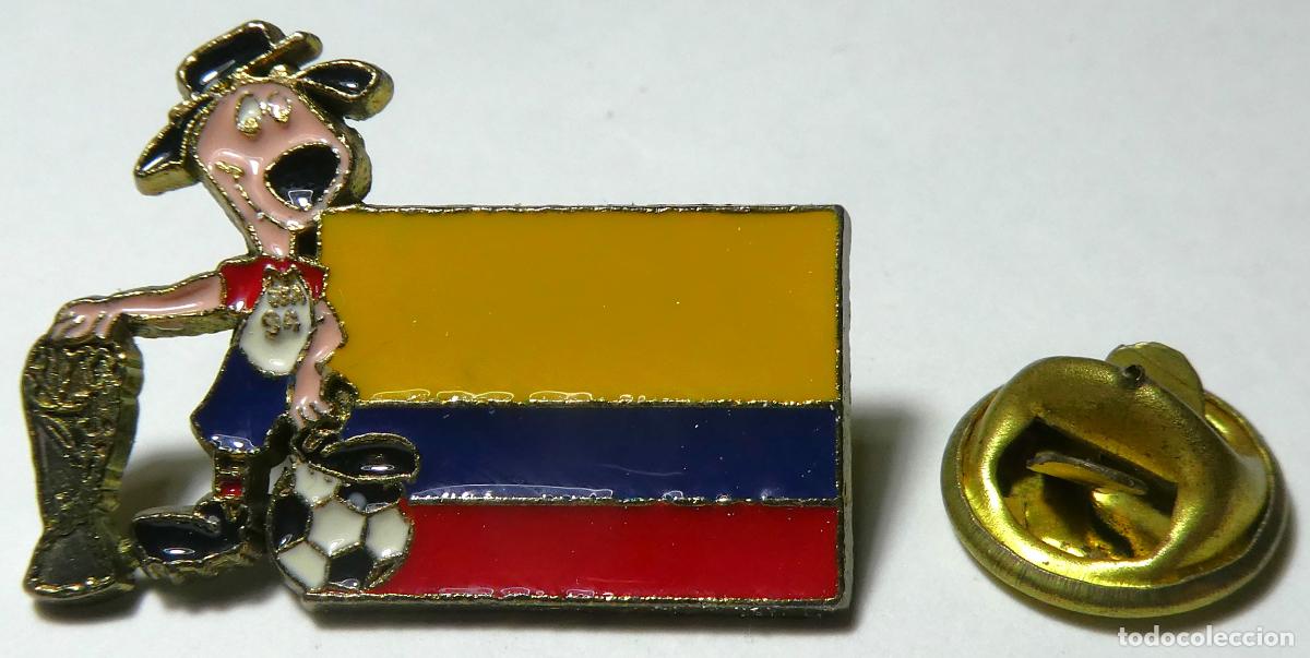 Sammelleidenschaft Sport: Pin Mundiales de Futbol en USA Estados Unidos 1994 selecci&oacute;n de Colombia