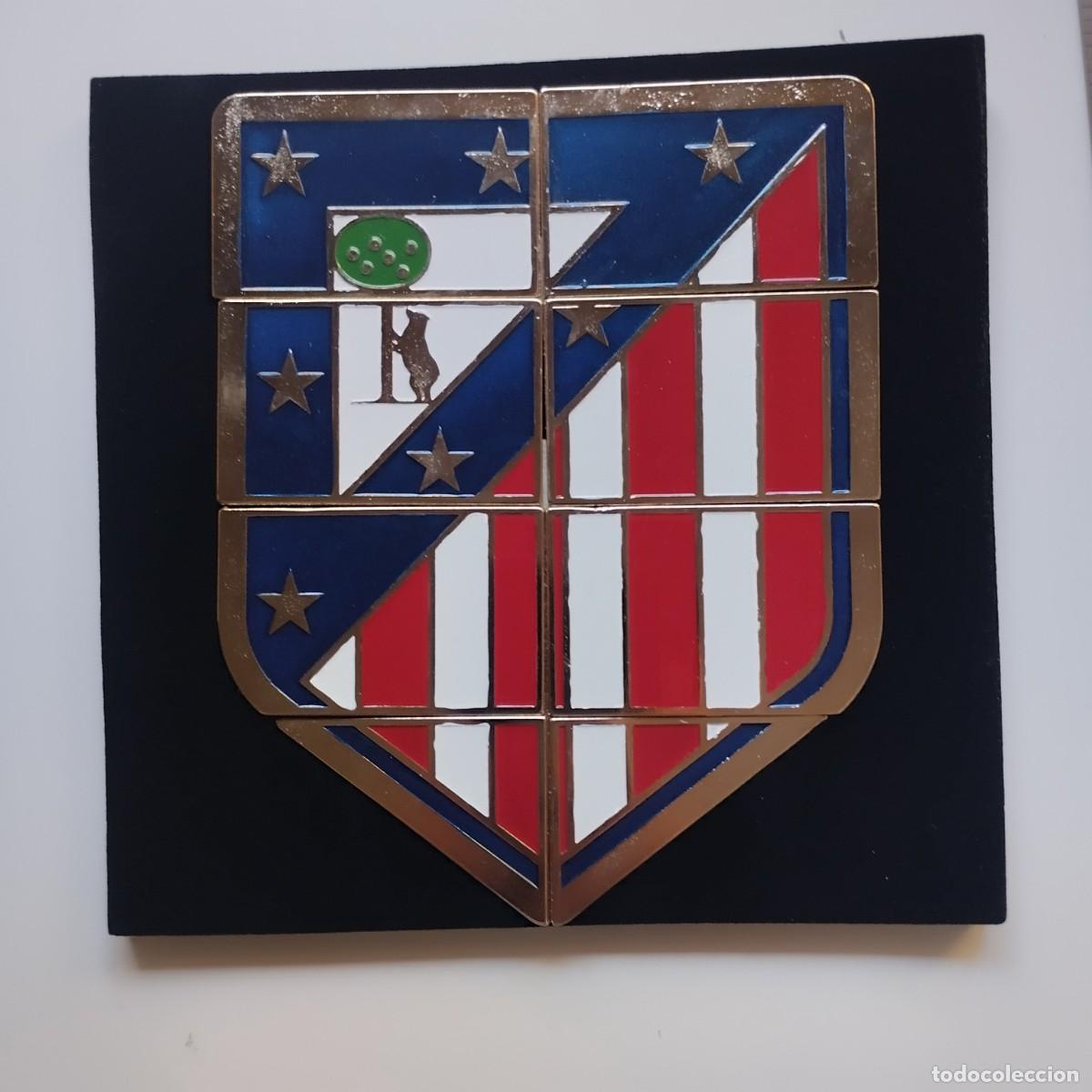 Collectionnisme sportif: PUZZLE - ESCUDO ATLETICO MADRID - 8 PIEZAS - 16 CENTIMETROS DE ALTO - CON ESTUCHE - NO DESCUENTO