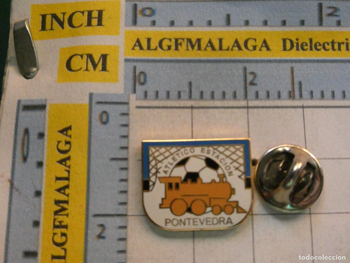 Colecionismo desportivo: PIN DE DEPORTES. F&Uacute;TBOL. ATL&Eacute;TICO ESTACI&Oacute;N PONTEVEDRA FERROCARRILES. ESCUDO DEL EQUIPO