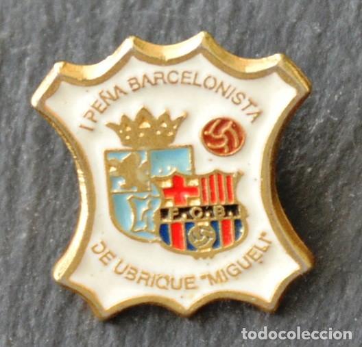 Collectionnisme sportif: PIN F&Uacute;TBOL - PE&Ntilde;A BLAUGRANA DE UBRIQUE &uml;MIGUELI&uml; (CADIZ)