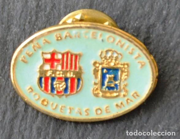 Sammelleidenschaft Sport: PIN F&Uacute;TBOL - PE&Ntilde;A BARCELONISTA ROQUETAS DE MAR (ALMER&Iacute;A)