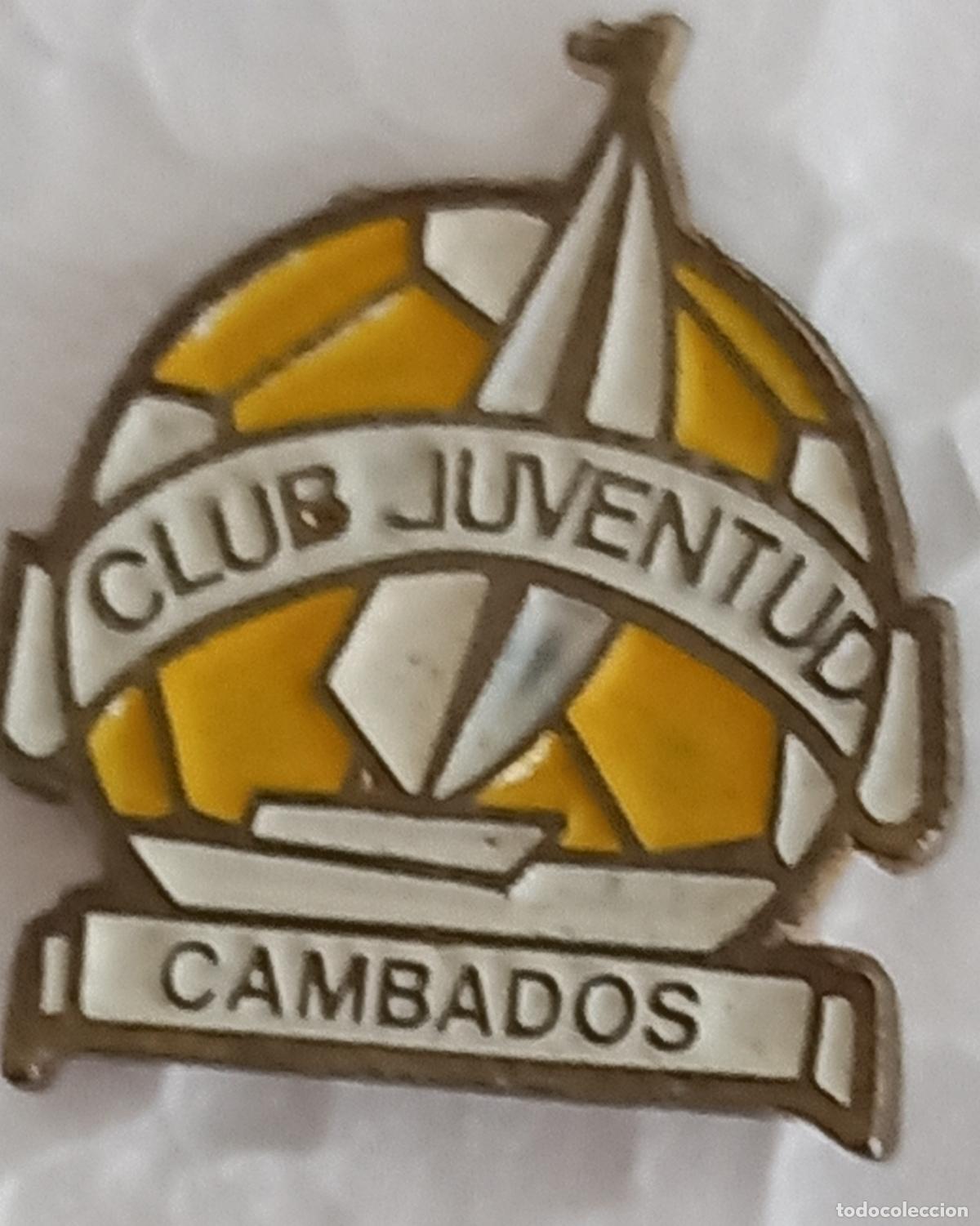 Collezionismo sportivo: CLUB JUVENTUD CAMBADOS - PONTEVEDRA. Pin de equipo o club de F&uacute;tbol. Escudo.