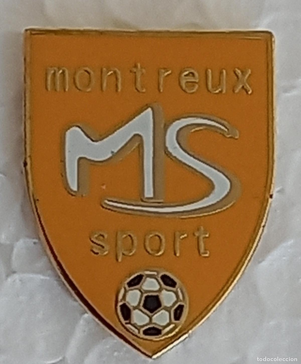 Sammelleidenschaft Sport: FC Montreux-Sport. SUIZA. Pin, insignia o emblema de equipo club de F&uacute;tbol Escudo