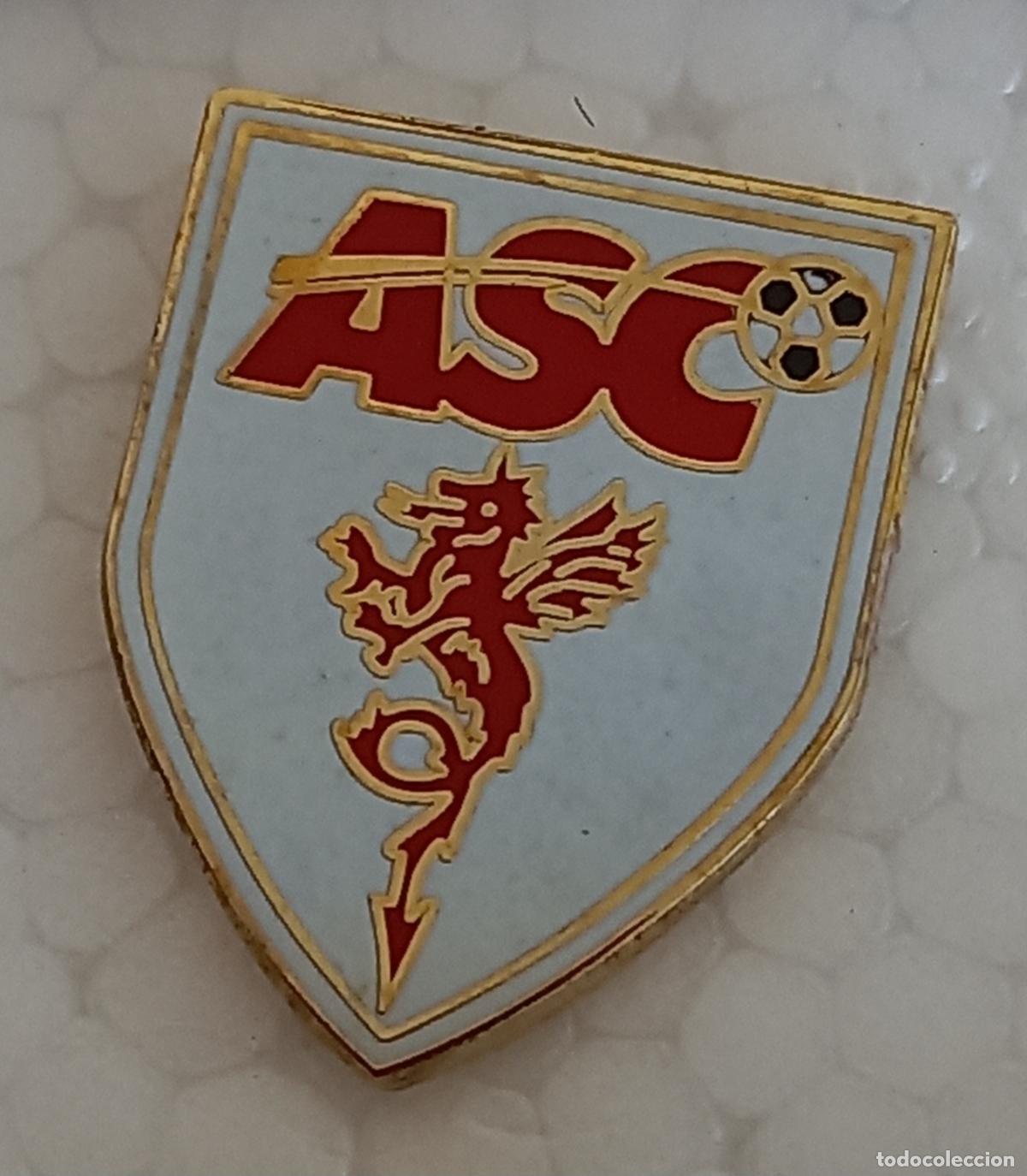 Sammelleidenschaft Sport: AS Cannes es un club de f&uacute;tbol. Francia. ASC. Pin insignia o emblema de equipo club de F&uacute;tbol Escudo