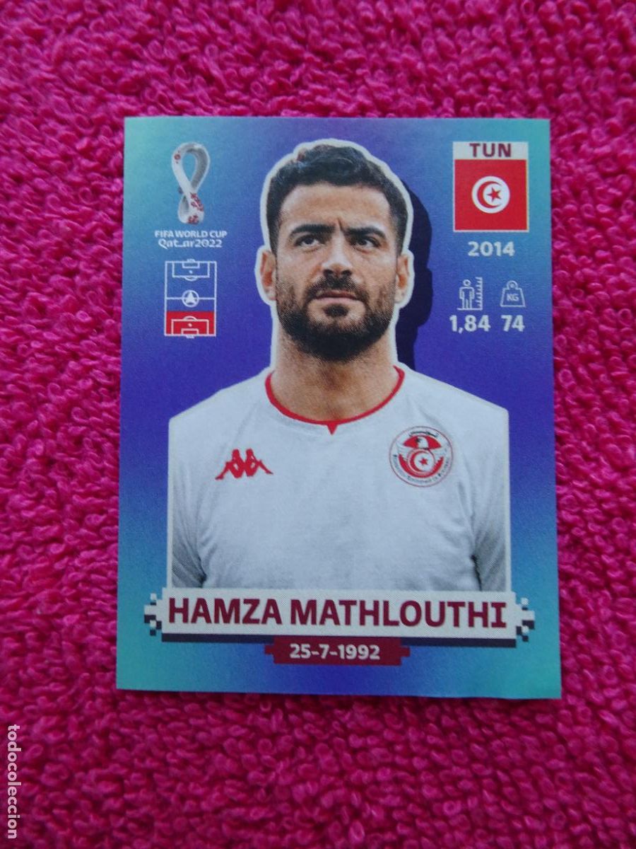Coleccionismo deportivo: hamza mathlouthi tun 9 selecci&oacute;n tunez qatar 2022 fifa world cup catar 2022 panini