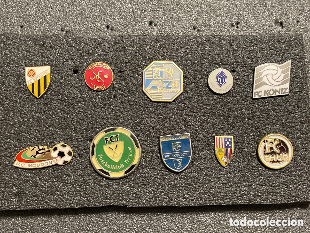 Coleccionismo deportivo: LOTE 9 DE 10 PINS DE SUIZA - Foto 1