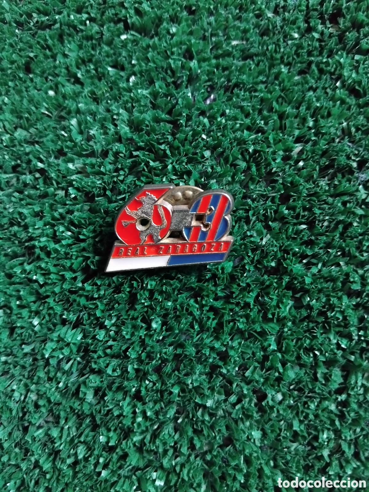 Coleccionismo deportivo: Pin Real Zaragoza 6 Barcelona 3 Temporada 1993/94