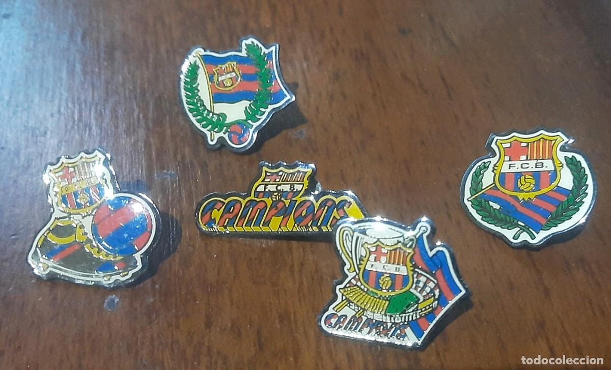Coleccionismo deportivo: Lote colecci&oacute;n de 5 PINS - FC BARCELONA - Pin Bar&ccedil;a - A&ntilde;os 90