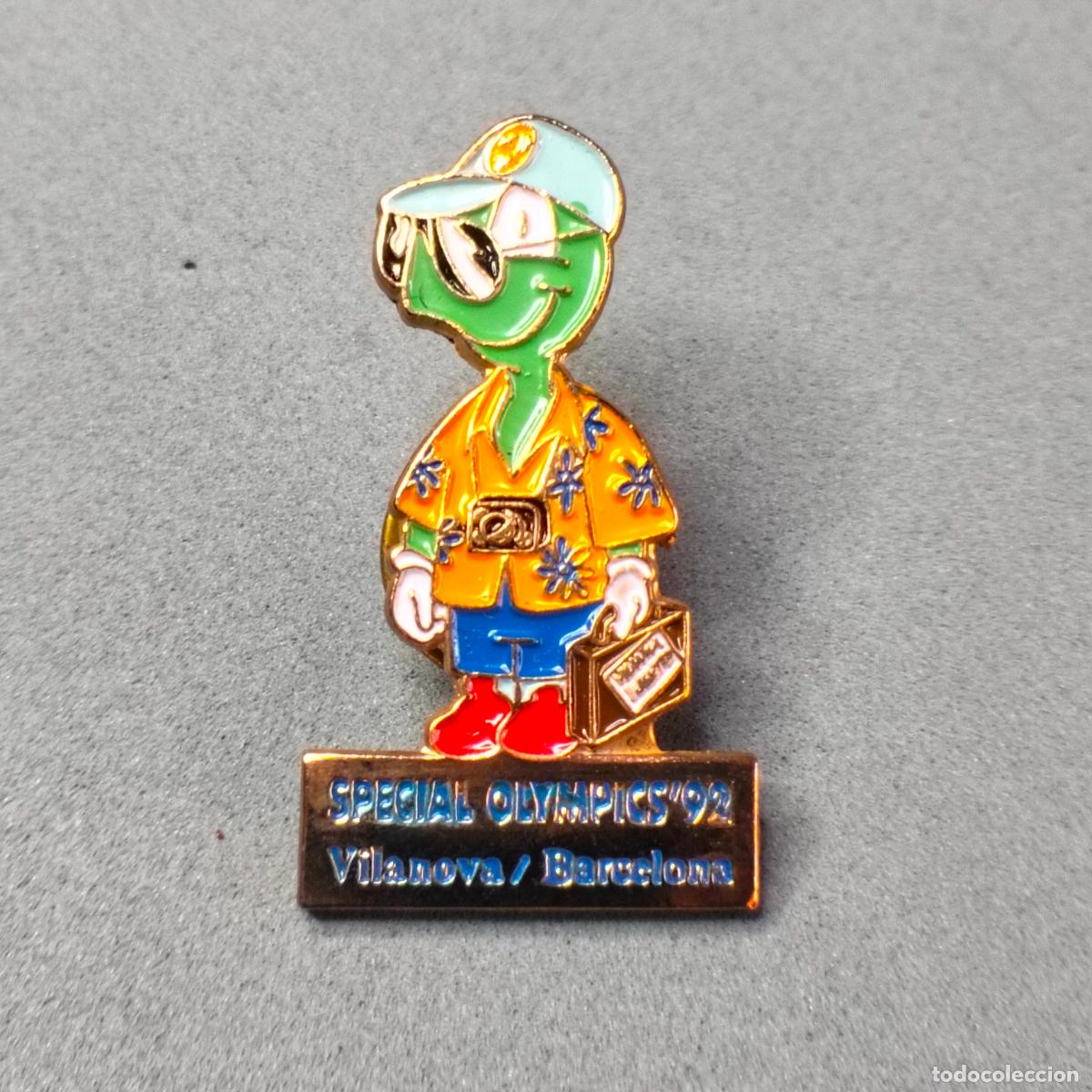 Coleccionismo deportivo: Pin de la tortuga Carlota &ndash; mascota oficial de los Special Ol&iacute;mpics de Barcelona 92 (Olympic Games)