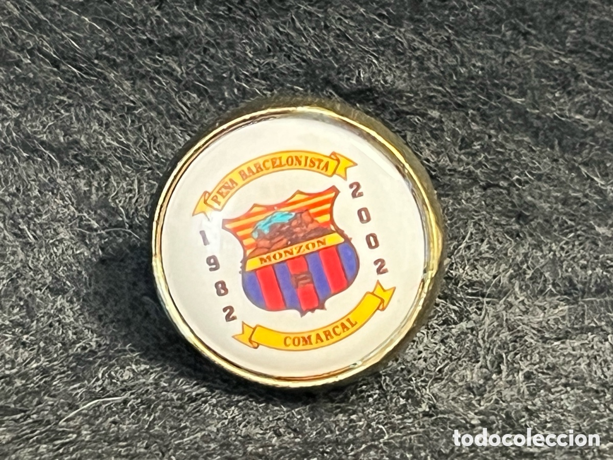 Coleccionismo deportivo: PIN PB PE&Ntilde;A BARCELONISTA MONZON HUESCA 1982-2002 PENYA FC BARCELONA BAR&Ccedil;A FUTBOL.