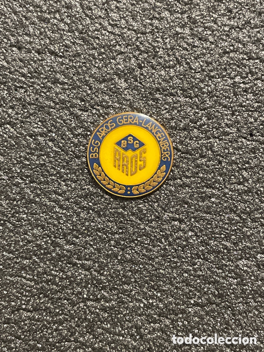 Coleccionismo deportivo: Pin 166 BSG AROS GERA - Langenberg