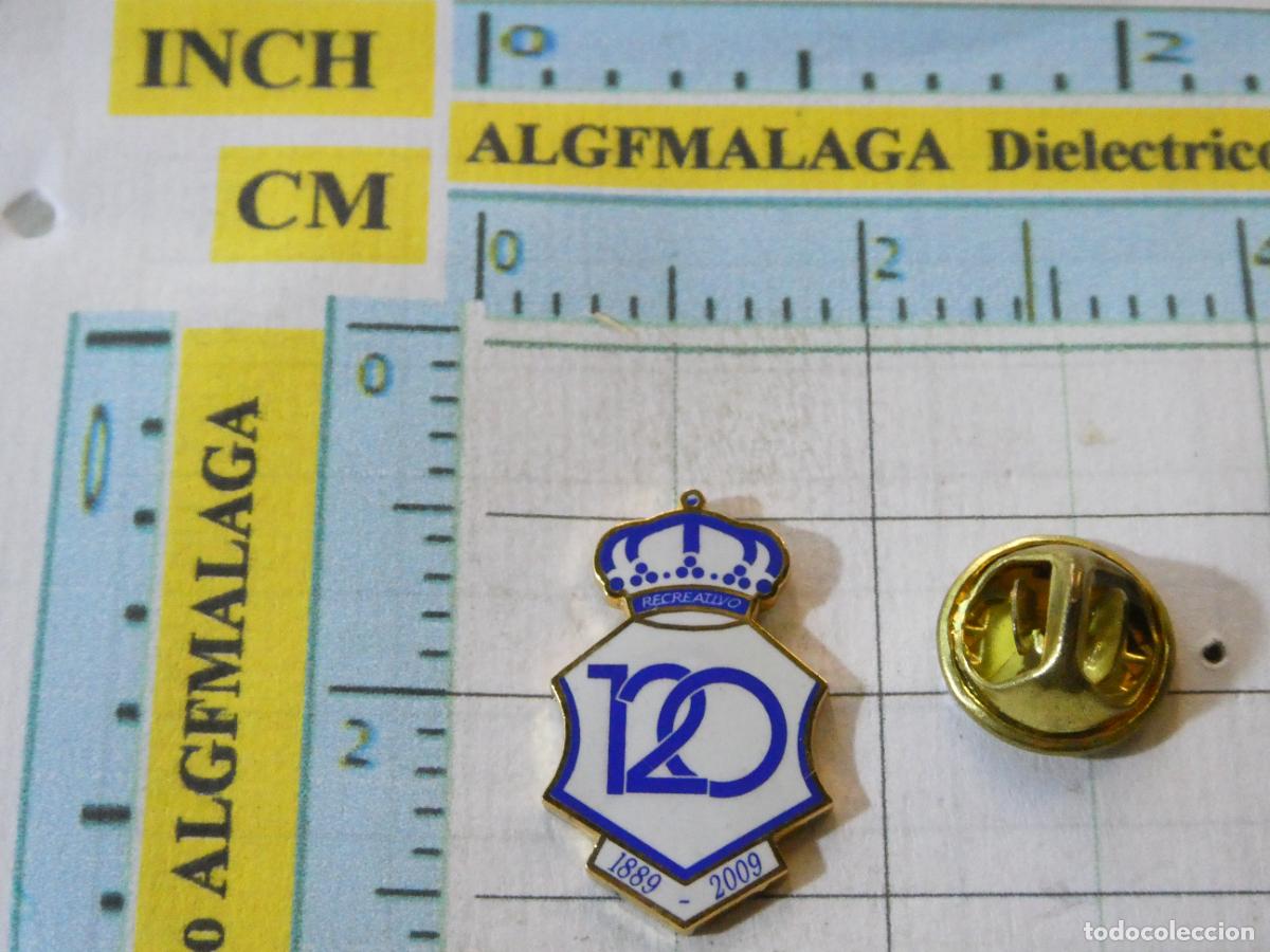 Coleccionismo deportivo: PIN DE DEPORTES. FUTBOL. RECREATIVO DE HUELVA 120 A&Ntilde;OS 1889 2009. ESCUDO EQUIPO