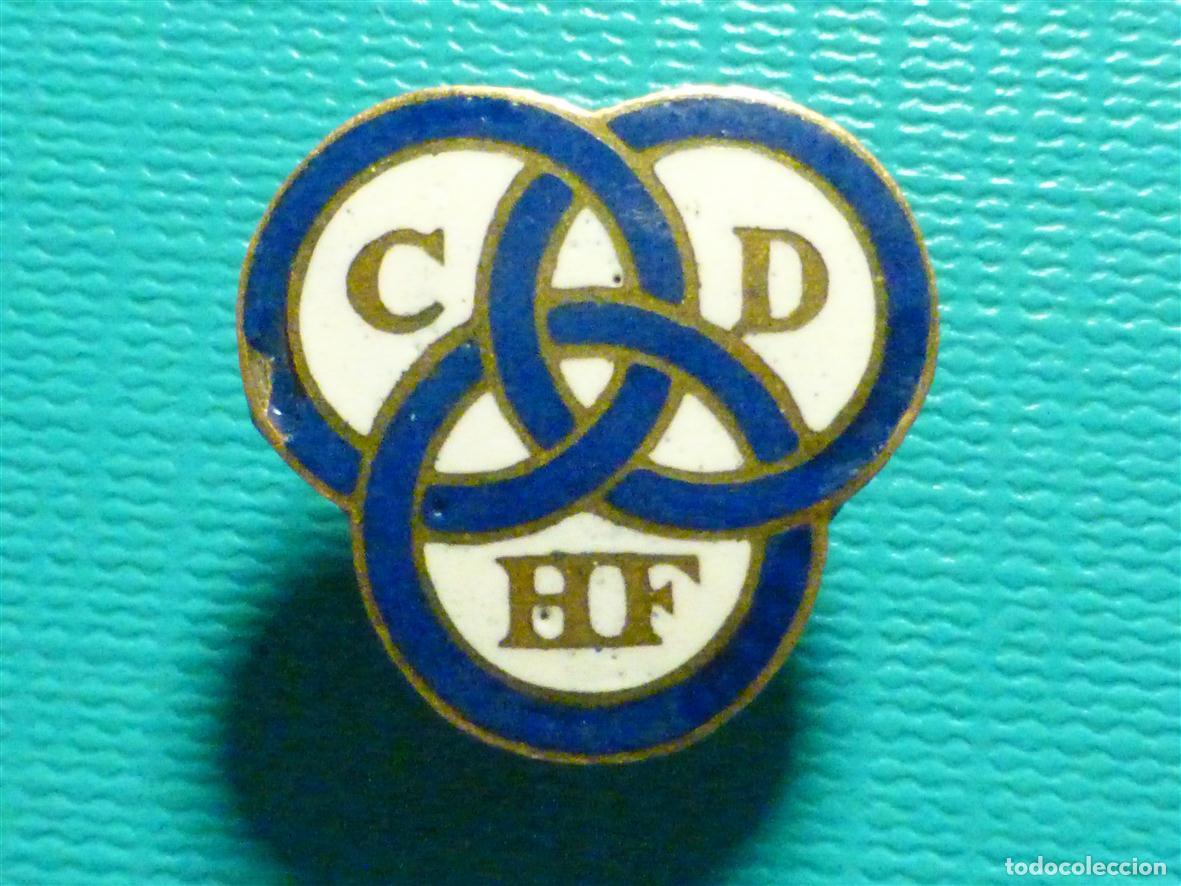 Coleccionismo deportivo: Insignia Sujecci&oacute;n tipo Ojal para Solapa - C.D. HF - Club Deportivo - Sin determiner