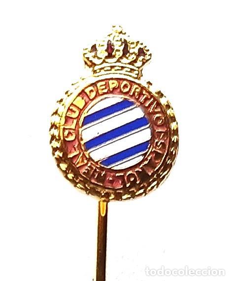 Coleccionismo deportivo: RCD ESPANYOL ESPA&Ntilde;OL BARCELONA PIN INSIGNIA METAL ESMALTE FUEGO ALFILER ANTIGUA CUIDADA SPE116
