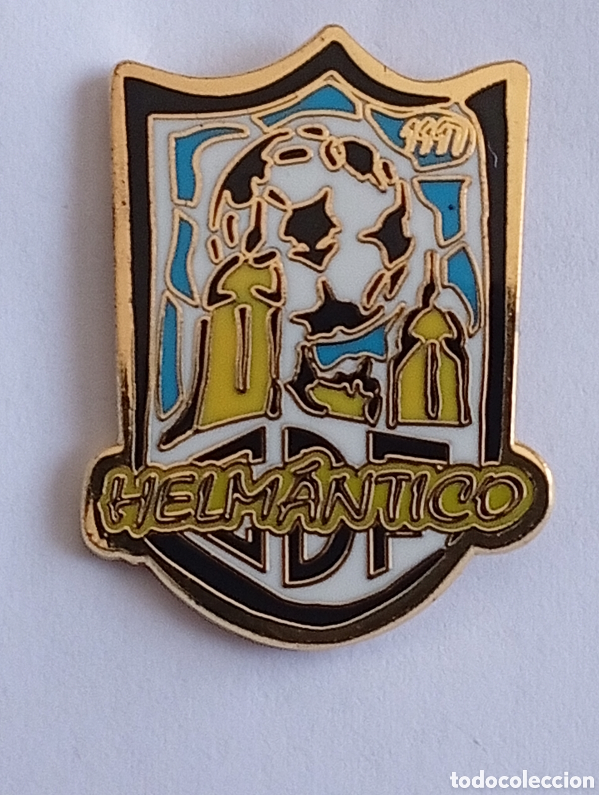 Coleccionismo deportivo: Pin - Club Deportivo de F&uacute;tbol Helmantico ( Salamanca)