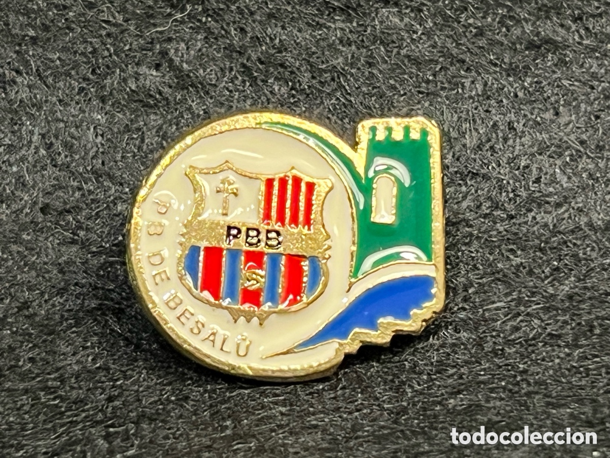 Coleccionismo deportivo: PIN PB PENYA BARCELONISTA DE BESAL&Uacute; PE&Ntilde;A FC BARCELONA FUTBOL BAR&Ccedil;A.