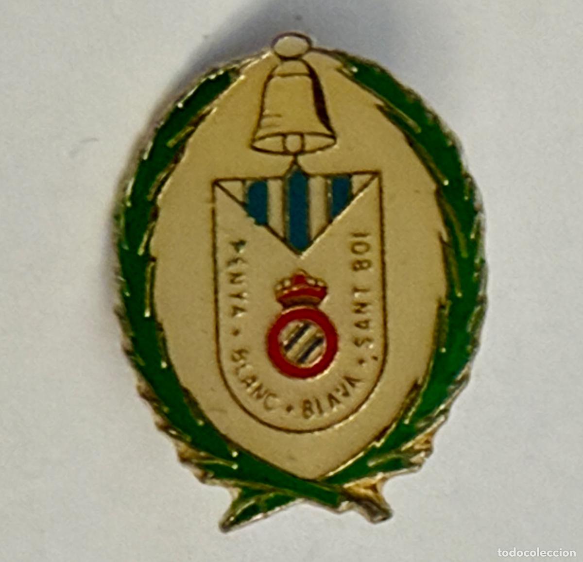 Coleccionismo deportivo: PIN FUTBOL PENYA BLANC BLAVA - REAL CLUB DEPORTIVO ESPANYOL