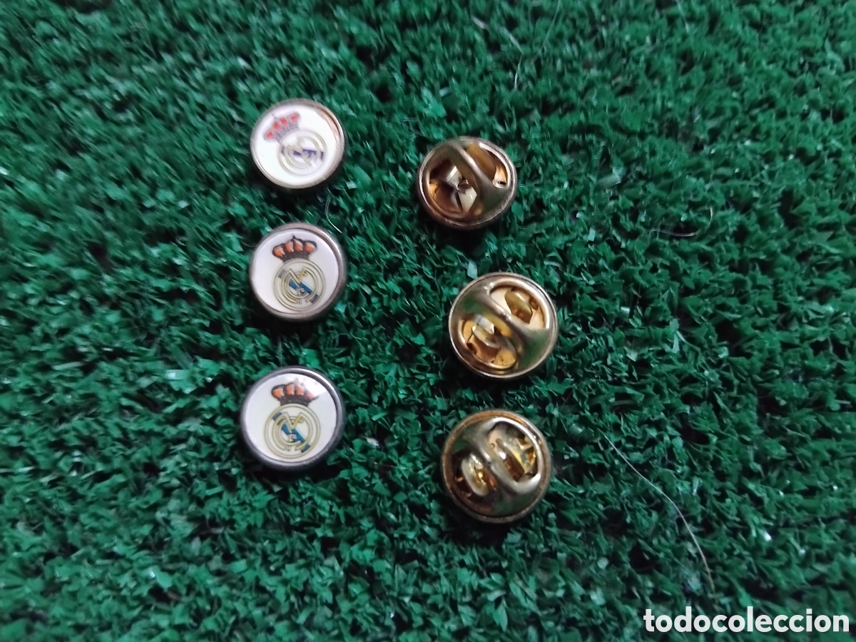 Coleccionismo deportivo: Ro Lote de 3 pins del Real Madrid - Foto 1