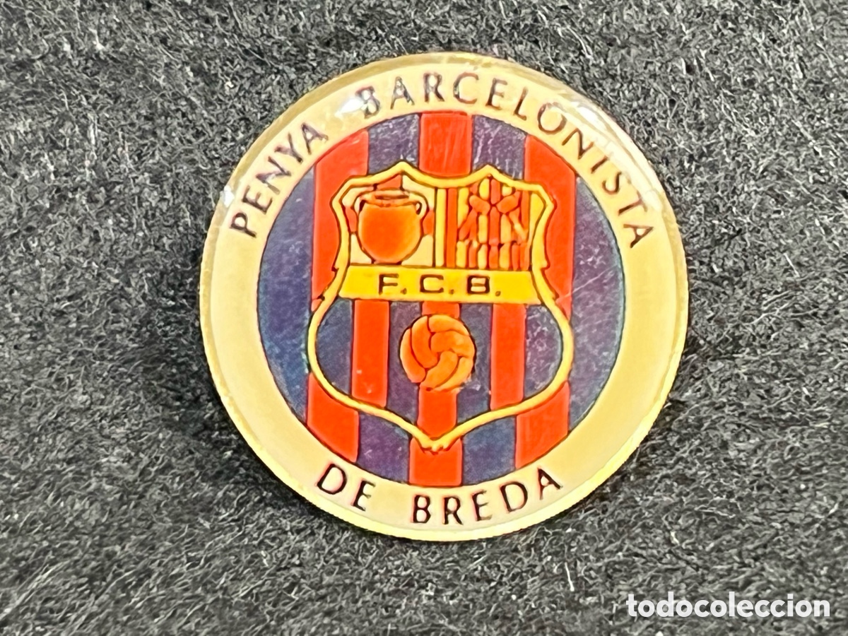 Coleccionismo deportivo: PIN PB PENYA BARCELONISTA DE BREDA PE&Ntilde;A FC BARCELONA INSIGNIA BAR&Ccedil;A FUTBOL.