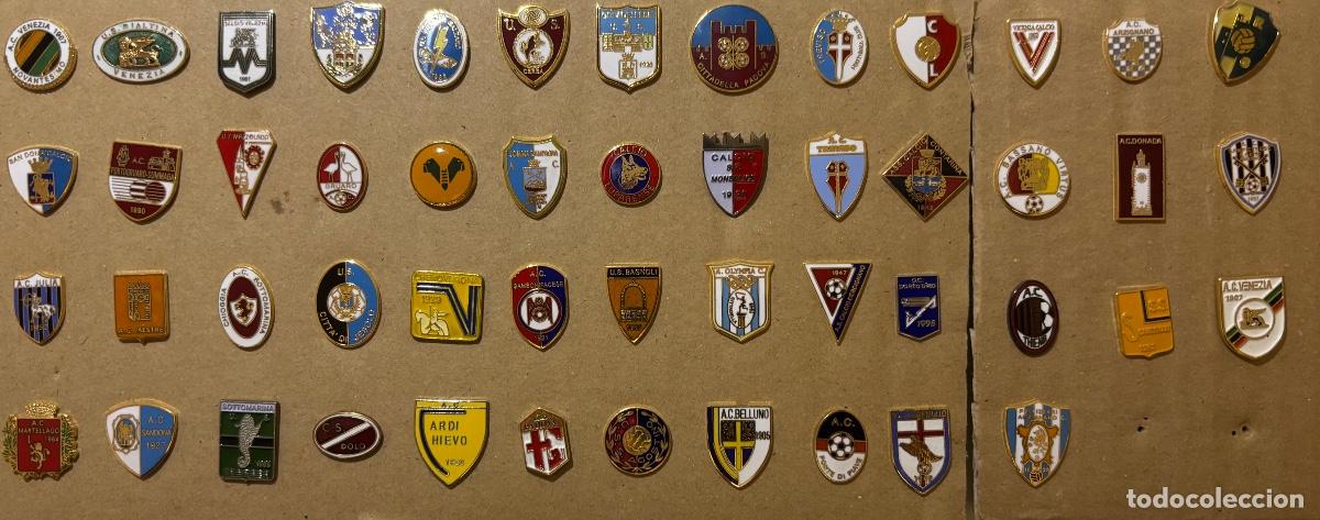 Collezionismo sportivo: Lote 50 pins futbol Italia 1- Regi&oacute;n V&eacute;neto