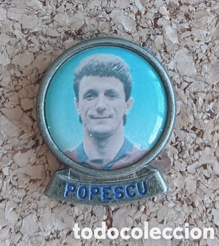 Coleccionismo deportivo: PIN BAR&Ccedil;A - POPESCU - F.C. BARCELONA
