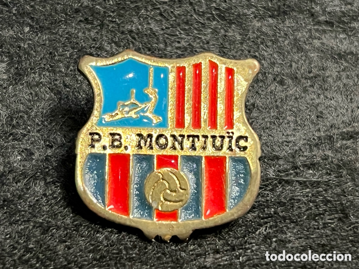 Coleccionismo deportivo: PIN PB PENYA BARCELONISTA DE MONTJU&Iuml;C PE&Ntilde;A FC BARCELONA INSIGNIA FUTBOL.