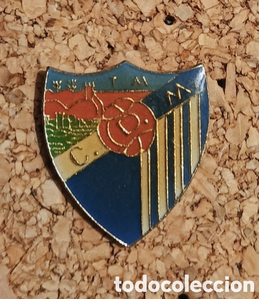 Coleccionismo deportivo: PIN ESCUDO CLUB DEPORTIVO M&Aacute;LAGA ESMALTADO