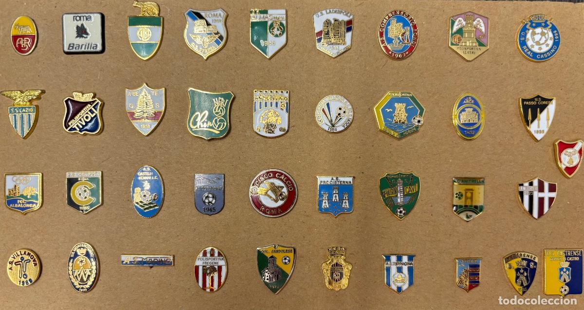 Coleccionismo deportivo: Lote 38 pins futbol Italia 6-Region Lazio