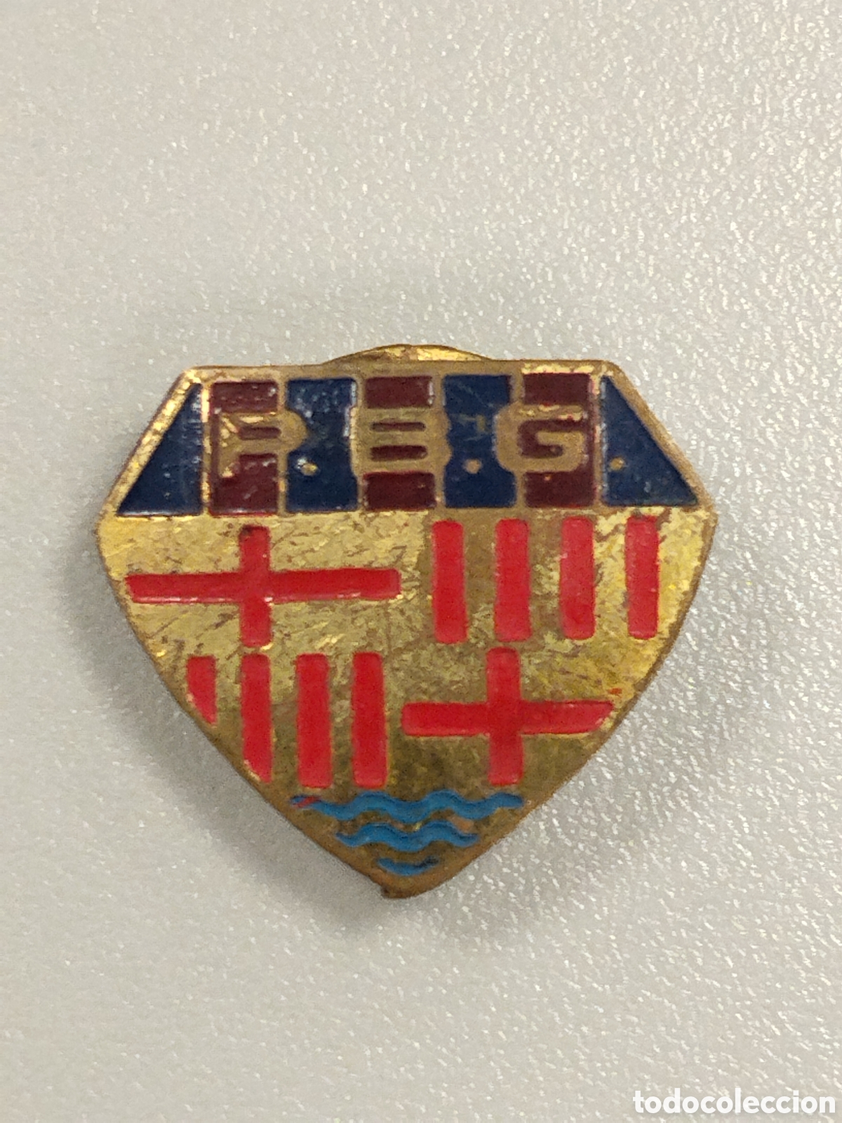 Coleccionismo deportivo: Insignia antigua pe&ntilde;a blaugrana.futbol. FC barcelona.bar&ccedil;a.culers.camp nou.penyes