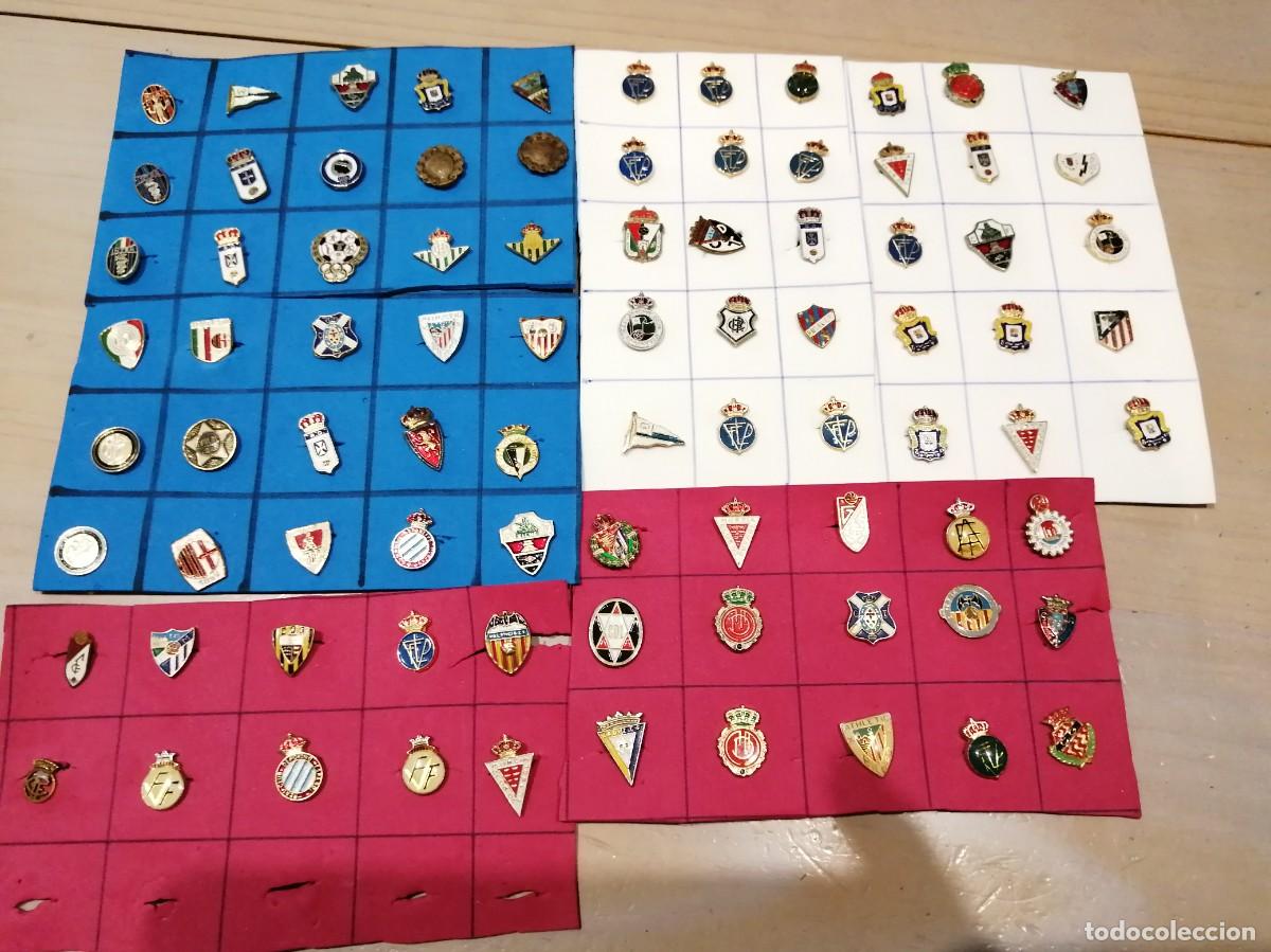 Coleccionismo deportivo: PINS 000 &Uacute;NICO LOTE F&Uacute;TBOL 85 INSIGNIAS OJAL PARA REVENDEDORES O COLECCIONISTAS E INTERCAMBIOS