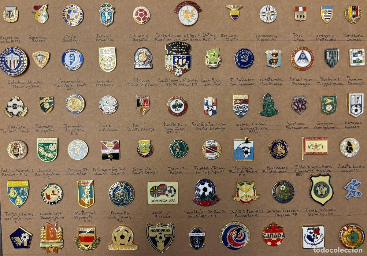 Coleccionismo deportivo: Lote pins f&uacute;tbol Federaciones Am&eacute;rica