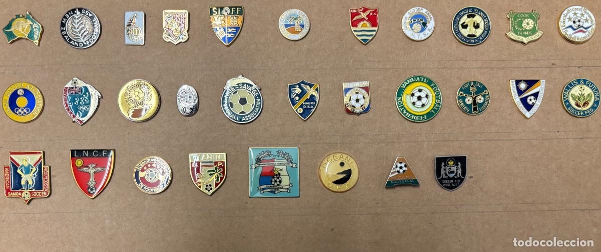 Coleccionismo deportivo: Lote pins f&uacute;tbol Federaciones Ocean&iacute;a