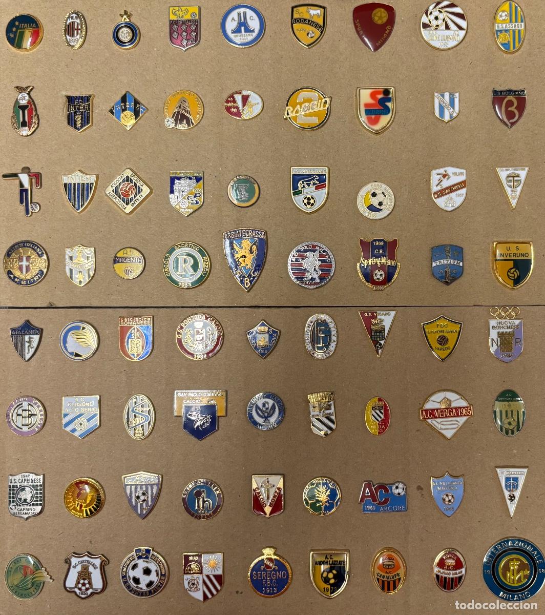 Coleccionismo deportivo: Lote 127 pins f&uacute;tbol Italia 13-Region Lombard&iacute;a